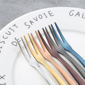 Bánh Màu Trái Cây Nĩa Nhỏ Nĩa Phù Hợp Với Muỗng Thép Không Gỉ Mini Fork - Product Image 1