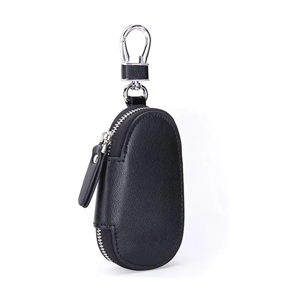 Factory direct selling rfid auto car key case leather key bag with zipper closed