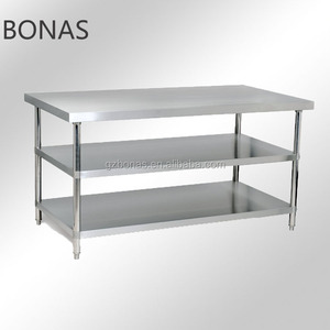 Acier inoxydable table de travail avec haut plateau/woking <span class=keywords><strong>tableau</strong></span>/<span class=keywords><strong>cuisine</strong></span> professionnelle table de travail - Product Image 1