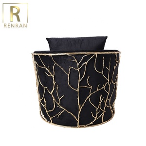 Mới Nhất Thiết Kế Thiết Kế Ý Đồ Nội Thất Cổ Điển Sang Trọng Vải Nhung Với Khung Đồng Hiện Đại Sofa Đối Với Phòng Khách - Product Image 5