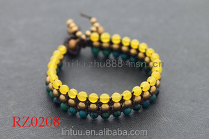 Multicolore perles perlé fait main cire corde en laiton cloche bracelet populaire mâle polarisées aviateur sung bijoux barcelet - Product Image 3