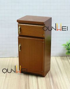 Réfrigérateur de maison de poupée en <span class=keywords><strong>miniature</strong></span>, réfrigérateur de cuisine, glace en bois, échelle 1/12, boîte pour poupées - Product Image 2