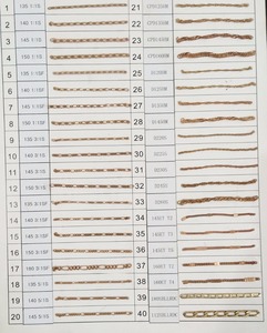 Chaîne serpent en laiton massif tissée à la machine, qualité coréenne, en gros, haute qualité, avec carte d'échantillon - Product Image 5