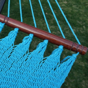 Hochwertige hängende doppelte Baumwoll hängematte Tragbare Camping-Hängematte Indoor Garden Hängematte - Product Image 3