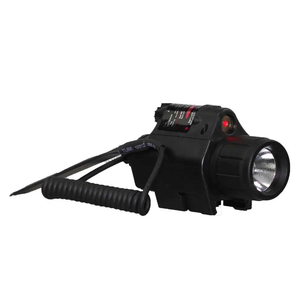 SPINA OPTICS 야외 레이저 라이트 LED 2 in 1 전술 콤보 샷 라이트 손전등 및 레드 레이저 시력
