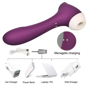 Portatile 3 e 8 di Aspirazione Vibratore Elettronico Mobile Del Computer USB Ricaricabile, Punto di G Clitoride Dildo Vibratore con Forte Aspirazione - Product Image 4