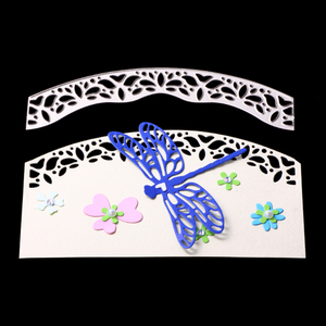 AAGU Nghĩa Ô Trung Quốc Rỗng Ren Cạnh Giấy Thủ Công Tự Làm Thẻ Làm Thép Kim Loại Cắt Chết Stencil Scrapbooking - Product Image 2