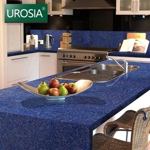 Bàn Đá Thạch Anh Xanh Dương Lấp Lánh Mặt Bàn Bếp Đá Thạch Anh Nhân Tạo Lấp Lánh Màu Xanh Dương - Product Image 4