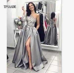 2019 Custom Cheap High Quality Prom One Shoulder Prom Dress YF048