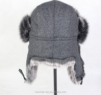 50% lana de invierno mongol Ushanka cazador ruso sombrero de estilo