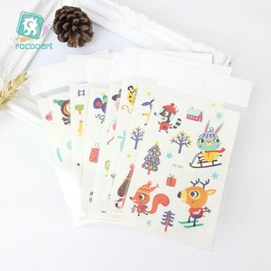 EC581 ~ 590 pegatinas de serie de dibujos animados con lindo <span class=keywords><strong>mono</strong></span> cerdo diseño Animal transferencia de agua temporal niños arte <span class=keywords><strong>tatuaje</strong></span> pegatinas - Product Image 4