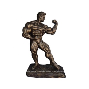 Personalizado Hotel Villa sala de estar bronce Hércules hombre musculoso estatua Metal arte escultura decoración diseño mascota estatuilla - Product Image 3
