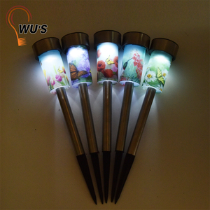 NHWS approvisionnement d'usine arc-en-ciel couleur changeante solaire pelouse chemin lampe solaire jardin bâton led chemin lumière - Product Image 2