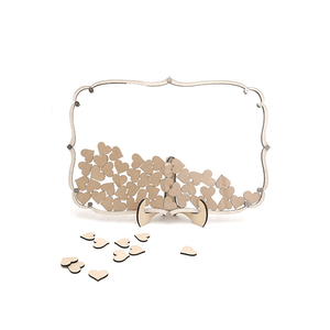 Libro de invitados con corazón de madera, corte láser, para <span class=keywords><strong>boda</strong></span>, <span class=keywords><strong>2022</strong></span> - Product Image 3