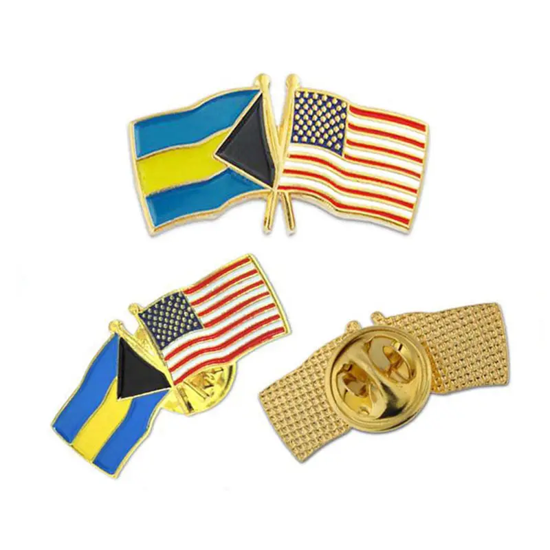 2019 di alta Qualità Su Ordinazione Duro/Morbido Smalto Nazionale Distintivo Pin del Risvolto American Flag Pins