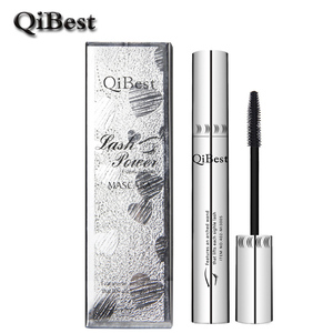 Máscara de Pestañas QiBest Bushy 4D, Resistente al Agua, Sin Manchas, Cepillo de Silicona, Tubo Plateado - Product Image 6