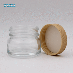 Vente en gros de pots cosmétiques en verre bleu vides avec couvercle en plastique ABS, forme unique, impression de logo, soin de la peau, crème pour le visage, lotion <span class=keywords><strong>YUXI</strong></span> - Product Image 5