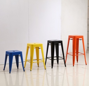Colourful Bistro Metal Chair Modern Pub Counter Bar <strong>Stool</strong> for <strong>Used</strong> - Product Image 4