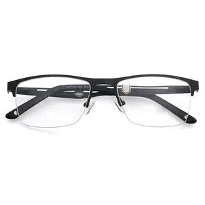 सबसे लोकप्रिय नेत्र पुरुषों Eyewear स्टील के शेयर वर्ग ऑप्टिकल चश्मा फ्रेम धातु पढ़ने के चश्मे के लिए निर्माता थोक मूल्य