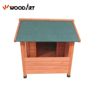 Holz einzigartiges Design wasserdichtes Asphalt dach Zwinger Hundehütte mit Veranda