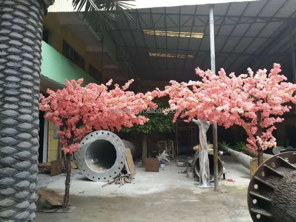 Модное недорогое искусственное дерево высокого качества с розовым цветком вишни без листьев для продажи