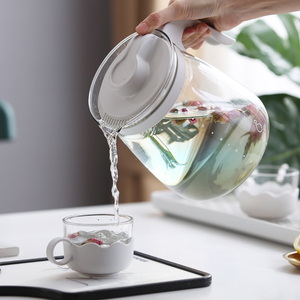 Jarra de Agua de Vidrio de 2200 ml con Tapa Resistente al Calor, Jarra para Jugo Frío, Té Helado, Cafetera con Filtro, Teteras de Gran Capacidad - Product Image 3
