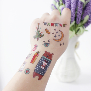 Tatuaggio autoadesivo del viso di arte del corpo della pelle autoadesivo impermeabile temporaneo personalizzato - Product Image 5