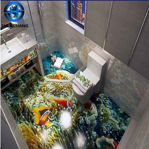 Italiano 3d prezzo di piastrelle di ceramica, pavimento di piastrelle oceano di colore blu, bagno mattonelle di pavimentazione - Product Image 5