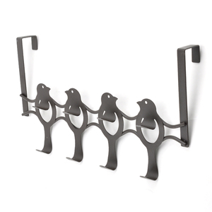 Adorable cintre de ceinture de sac de serviette de conception de hibou de fil noir de 5 crochets - Product Image 5