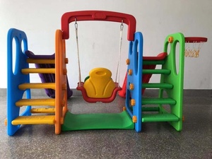 YF-05025 Trẻ Em Nhựa Đôi TRƯỢT 4 Trong 1 Sân Chơi Trong Nhà Thiết Bị Trẻ Em Trượt Với <span class=keywords><strong>Swing</strong></span> Trượt Trong Nhà Và <span class=keywords><strong>Swing</strong></span> - Product Image 5