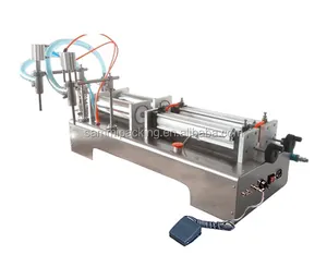 2 head Piston filler liquid filling machine semi automatic/table top liquid filling machine