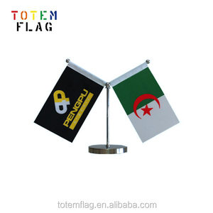 Bandiera da tavolo con stampa a sublimazione termica/bandiera da tavolo in poliestere personalizzata - Product Image 1