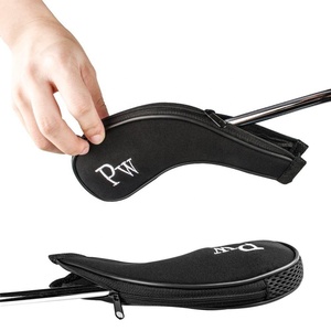 Funda Protectora <span class=keywords><strong>de</strong></span> Neopreno Negra AI LANG para <span class=keywords><strong>Palos</strong></span> <span class=keywords><strong>de</strong></span> <span class=keywords><strong>Golf</strong></span> con Diseño <span class=keywords><strong>de</strong></span> Cremallera Completa para Hierros y Wedges, 10 Unidades/Set - Product Image 2