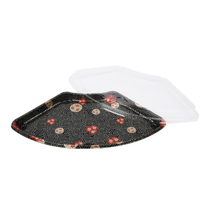 Thiết Kế Mới Nhựa Dùng Một Lần <span class=keywords><strong>PS</strong></span> Fan-Shape Sushi Khay Cho Takeaway Salad Bánh Mì Bánh Sandwich Bánh Trong Vỉ Bao Bì - Product Image 1
