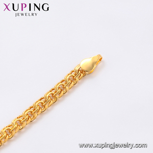 Perhiasan Gelang Xuping 24K untuk Wanita, Perhiasan Gelang Tembaga Modis Emas 75598 - Product Image 4
