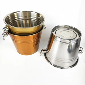 Promotion Metal champagne Beer Ice Bucket Custom Bulk China Stainless Steel Ice Bucket