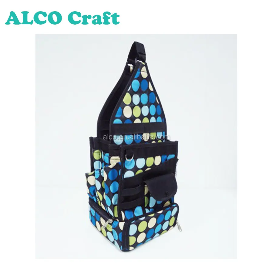 High quality colorful dotted craft tote bag for scrapbooking organizer