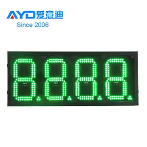 Hign Brightness Outdoor IP65 8 inch 7 Segments LED Display Electronic LED Price Sign for Gas Stations