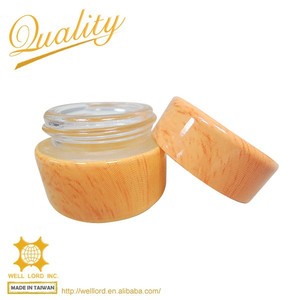 50ml redondo estilo de madera calcomanía impresión tarro de crema de vidrio - Product Image 1