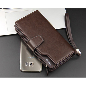 <span class=keywords><strong>Portafoglio</strong></span> Clutch da <span class=keywords><strong>Uomo</strong></span> in Pelle PU con Funzione Impermeabile, Fodera in Poliestere, Chiusura Lunga Aperta per Cellulare - Product Image 5