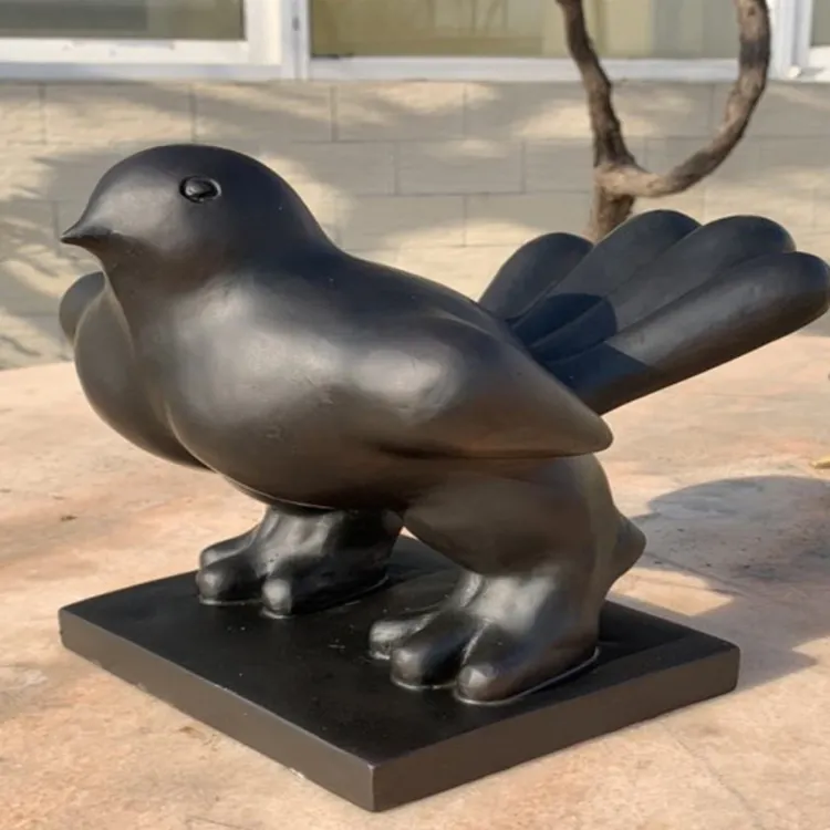 Escultura de Metal para pájaros, de fábrica, para mujer, fermentación artística