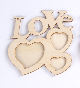 <span class=keywords><strong>Cornice</strong></span> in Legno Fai-da-Te con Lettere Traforate per 3 Foto, Base Bianca, <span class=keywords><strong>Cornice</strong></span> Artistica per Foto di Famiglia, Decorazione Casa - Product Image 3