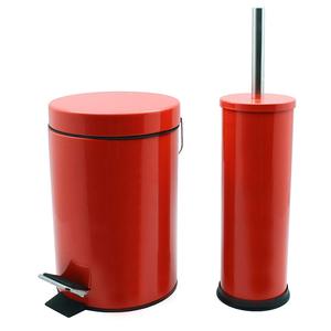 Nuevo cubo de basura de color para el hogar con soporte para cepillo de inodoro, cubo de basura con pedal - Product Image 1
