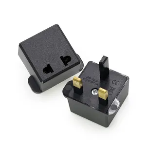 Manufacturer Supply 9624 European EU 2 Pin to UK 3 Pin Travel Plug Adapter Converter Plug