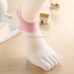Chaussettes en coton pour adultes, sport d'affaires, cheville, cinq doigts - Product Image 4