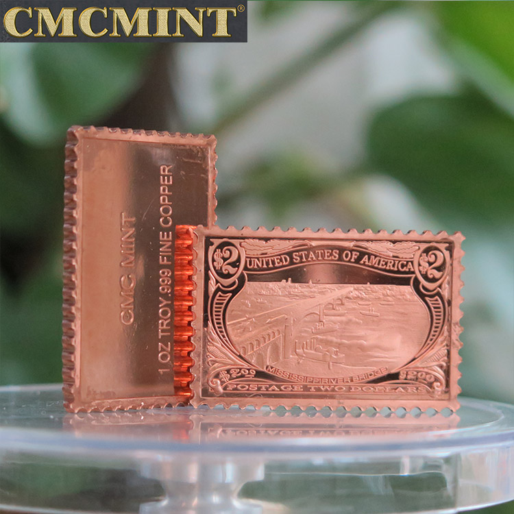 Hot selling products collectible coins custom 1 oz 999 Fine Copper Bullion $1000 USA Bill Bar