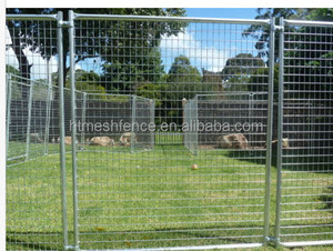 Sistem kandang Modular sederhana aman untuk hewan peliharaan kayu dan rumah anjing logam dengan jaring dan besi berkabel pola segitiga pembawa anjing - Product Image 3