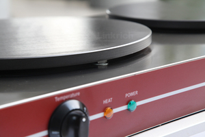 Linkrich Machine à crêpes électrique commerciale en acier inoxydable à <span class=keywords><strong>deux</strong></span> <span class=keywords><strong>plaques</strong></span> pour usage domestique et hôtelier - Product Image 3