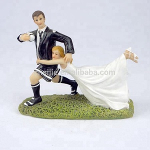 Polyresin <span class=keywords><strong>Personnalisé</strong></span> Gâteau De Mariage Toppers Mariée et Marié Figurines - Product Image 2