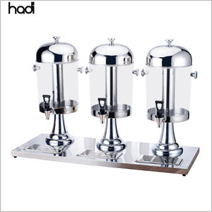 Hadi Catering Supplies Dispensador de refrescos de bebidas comerciales de 8 <span class=keywords><strong>litros</strong></span> Dispensador único de jugo de frutas de buffet de <span class=keywords><strong>3</strong></span> tanques Venta de material plástico - Product Image 2